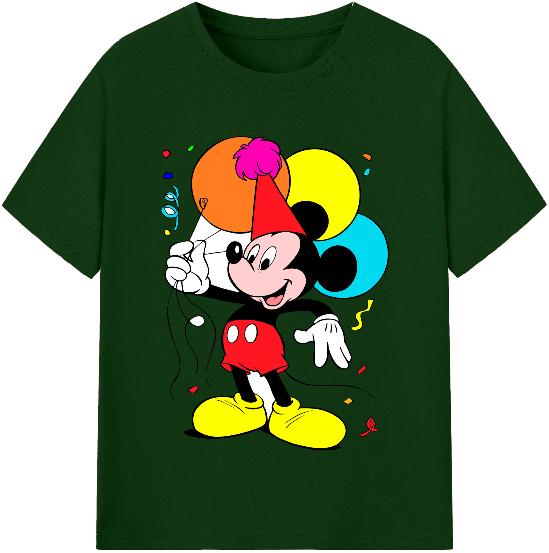 （画像用） ミッキーマウス Mickey Mouse 綿100％半袖Tシャツ（フロントプリント）
